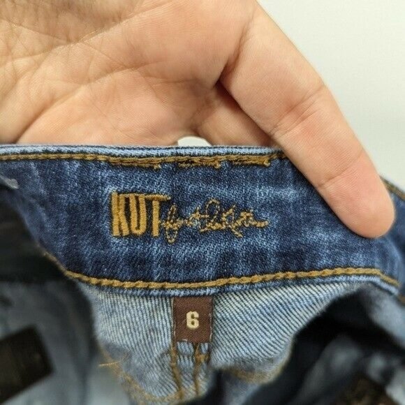 KUT FROM THE KLOTH Distressed Straight Leg Jeans - Picture 8 of 9